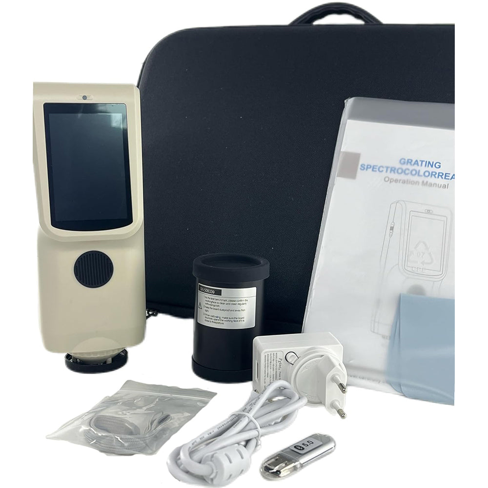 VTSYIQI Digital Spectrophotometer Paint Spectrophotometer Colorimeter with Display Accuracy 0.01 Platform Aperture Ø8mm Repeatability 0.04 D/8 SCI Measurement ASTM ISO Standard Compliant