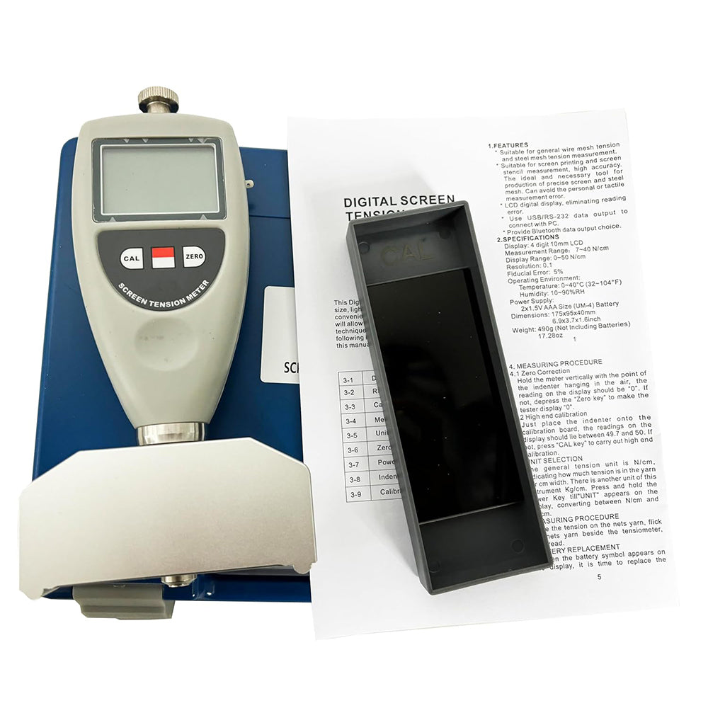 VTSYIQI Steel Mesh Tension Meter Screen Printing Frame Tension Meter with Resolution 0.1 Measurement Range 7~40 N/cm Fiducial Error 5% for Screen Printing and Screen Stencil Measurement