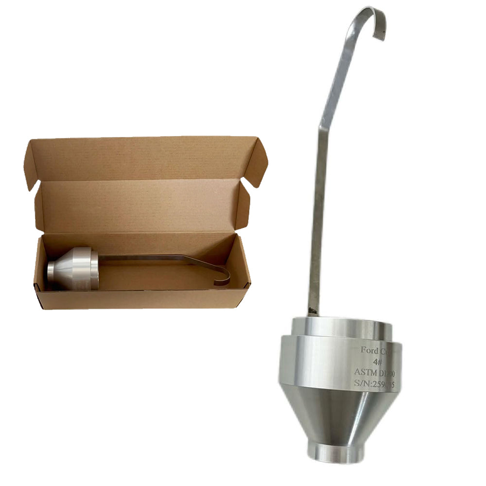 VTSYIQI NO.4 Ford Flow Cup Portable Ford Cup with Measuring Range 70-370 CST ASTM D 1200 Standard Outflow Time 20-105 sec Hole Diameter 4.10 mm for Testing Thicker Fluids and Mixtures