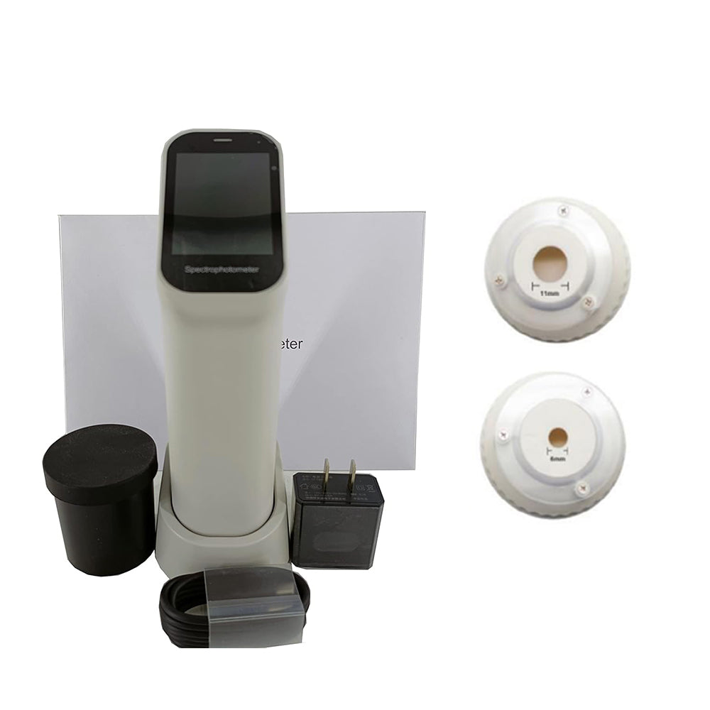 VTSYIQI Dual Apertures Color Meter Colorimeters Color Tester with Φ11mm Φ6mm Apertures for Selection ΔE*ab≤ 0.03 Display Accuracy 0.01 LED Light Source Camera Framing and Positioning