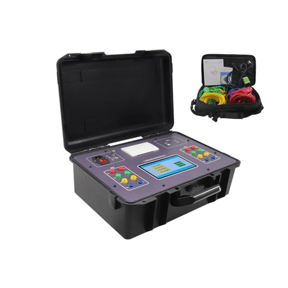 VTSYIQI Three Phase Transformer DC Resistance Tester Meter with 7-Inch Touch Screen Built-in Printer USB Interface Resistance Range 0.0001mΩ~5000Ω Adjustable Backlight Brightness Current 0.01mA~20.000A Four-Wire Test Measurement Method