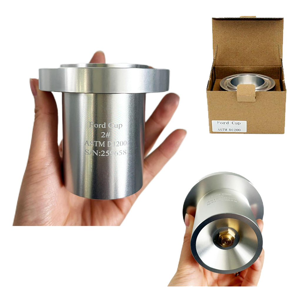 VTSYIQI NO.2 Ford Flow Cup Ford Cup #2 Viscosity Flow Cup with Cup Volume 100±1ml Outflow Time 25-105 sec Hole Diameter 2.80 mm Measuring Range 25-120 CST