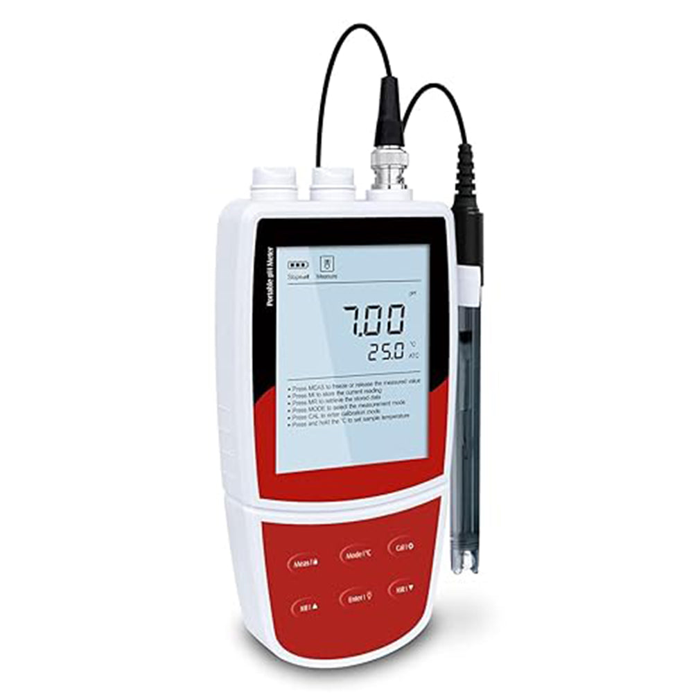 VTSYIQI Portable pH Meter Portable pH Gauge Tester with Standard Calibration Solution Range -2.000 to 20.000 pH Resolution 0.001/0.01/0.1 pH Selectable Accuracy ±0.002 pH Range -1999.9 to 1999.9 mV USB Communication Interface