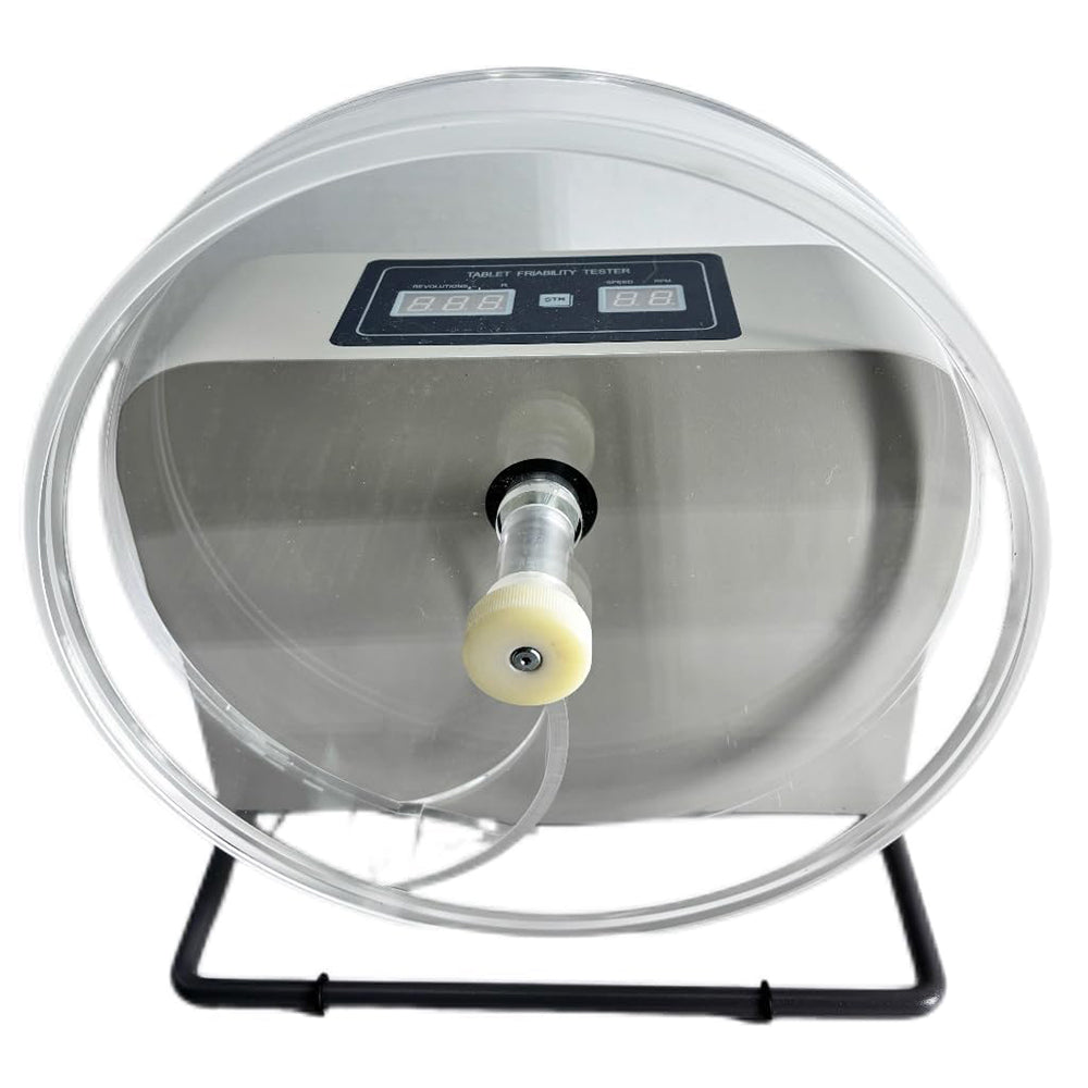 VTSYIQI Benchtop Tablet Friability Tester Friability Testers with Inner Diameter of Turntable Cylinder Φ286mm Single-Channel Single-Tube Number of Turntable Cylinders 1 Automatically Preset Speed and Lap Parameters