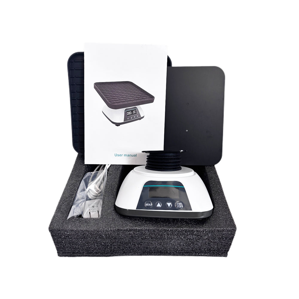 VTSYIQI 3D Oscillating Shaker Digital 3D Shaker and Oscillator with Tilt Angle 10° Shaking Speed Range 10 to 80rpm Anti-slip Silicone Disc Max Load 0.8kg for Petri Dishes Flasks Triangular Flasks Blood Collection Bags Culture Flasks