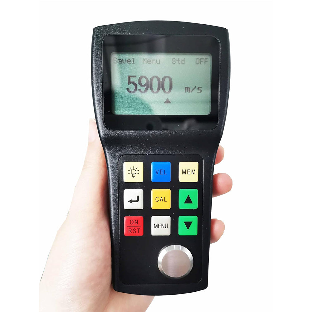 VTSYIQI Through Coating Ultrasonic Thickness Gauge Ultrasonic Metal Thickness Meter with PT-08 Probe Resolution 0.1 mm or 0.001 in Coating Mode Measuring Range 3mm~18mm
