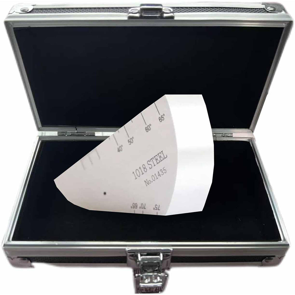 VTSYIQI Ultrasonic Flaw Calibration Block Standard Calibration Gauge Block with Range 35 to 75 Degrees Thickness 25mm Hole Diameter 5mm Standard BS2704 and ISO 7963-2010 for UT Test