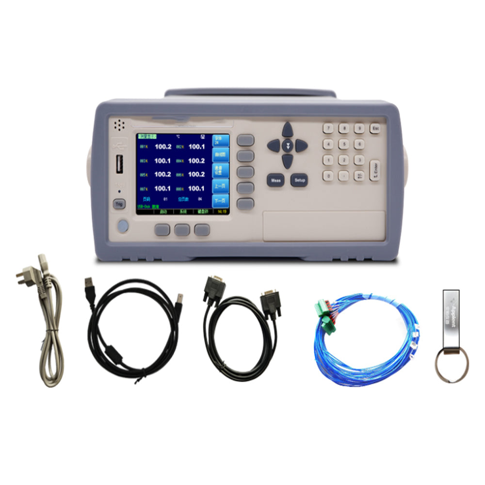 VTSYIQI Multi Channel Temperature Tester 16 Channel Temperature Recorder with 16 Channel Thermocouple J/K/T/E/S/N/B/R Range -200℃ to 1800℃ Speed Fast 500ms/Channel slow 1s/Channel Resolution 0.1℃ TFT True Color LCD Display