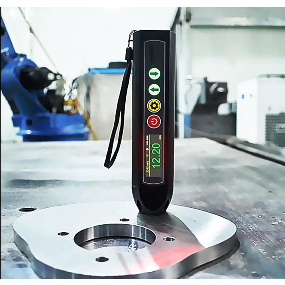 VTSYIQI Digital Electromagnetic Ultrasonic Thickness Gauge with No Coupling Function Measurement Accuracy ±0.01mm Effective Range 1.0~320mm Backlight Adjustment Sound Velocity Calibration Function High Temperature Compensation