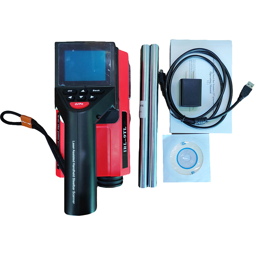 VTSYIQI Integrated Concrete Rebar Locator Scanner Concrete Protective Layer Tester with Normal Profile Grid Mode Waveform Scan Function Bar Diameter Φ6mm~Φ50mm Range 1~185mm Large Capacity Memory