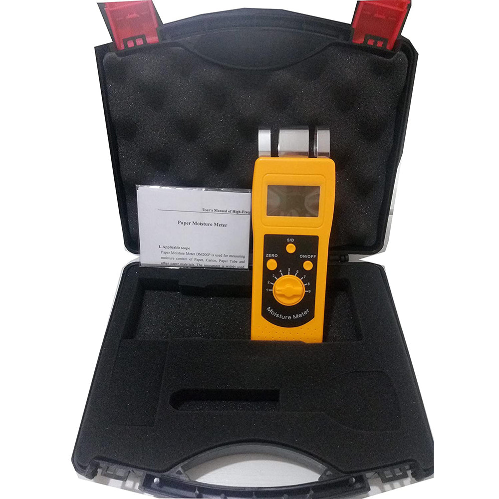 VTSYIQI Paper Moisture Tester Handheld Paper Moisture Analyzer with with Measuring Range 0-98% Resolution 0.1/0.01 for Corrugated Paper,Cartons,Paper Rolls,Etc
