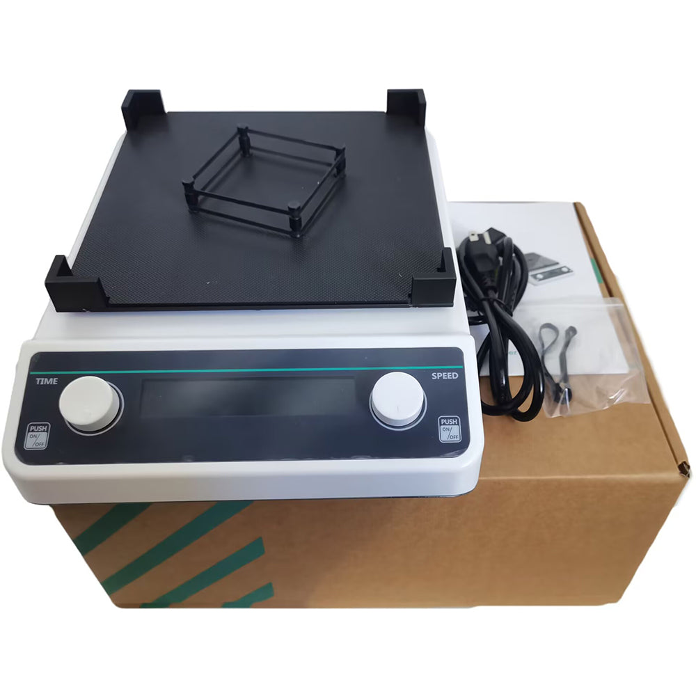 VTSYIQI Deep Tissue Plate Shaker Deep Well Plates Oscillator with Max Processable Sample ELISA Plate/Tissue Culture Plate*4 RPM Range 500-1200rpm RPM Increment 10rpm Horizontal Gyration Amplitude 3mm Digital Display for Timing and Speed
