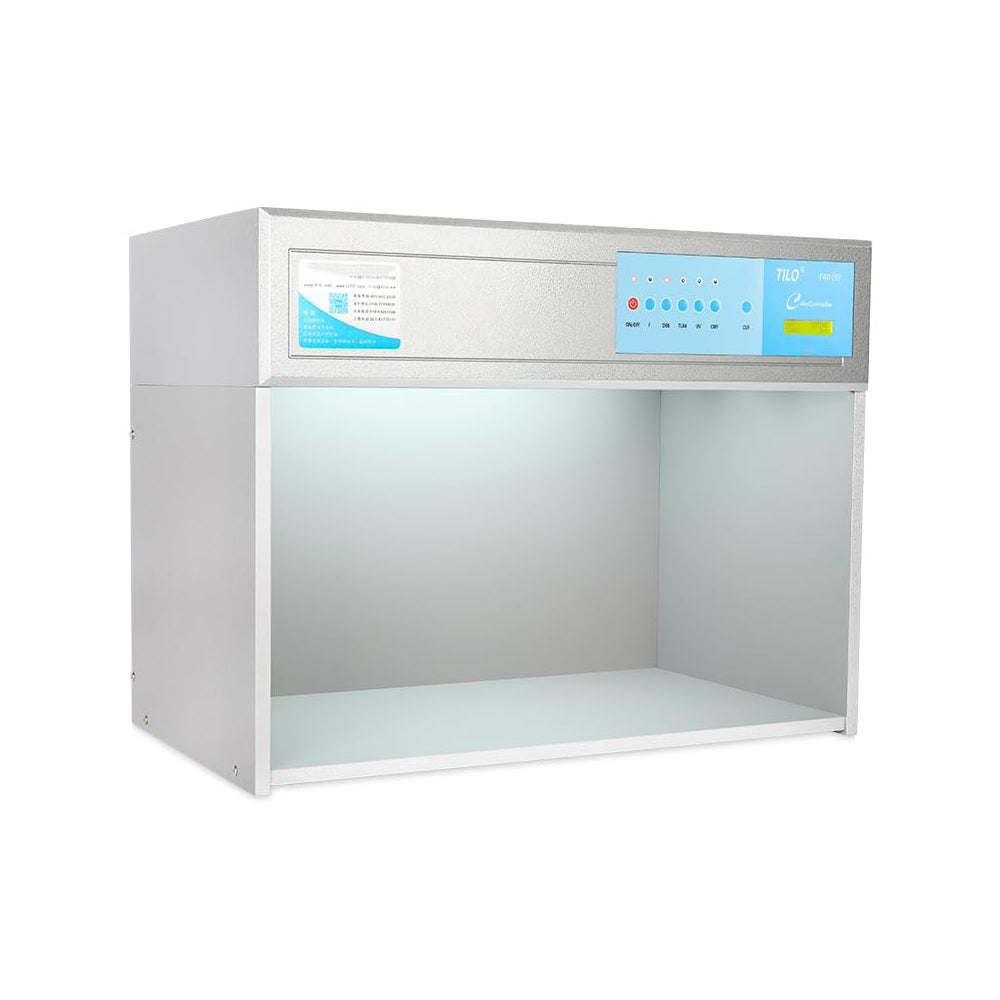 VTSYIQI Color Assessment Cabinet Color Matching Light Box Light Booths with D65 TL84 UV F CWF 5 Light Sources 2 Voltages for Choosing 110V or 220V ASTM D1729 ISO3664