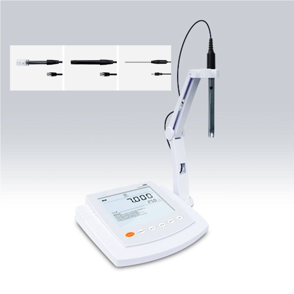 VTSYIQI Benchtop Multiparameter Water Quality Analyzer Water Quality Meter with Conductivity Standard Solutions Manual/Auto-read Measurement Endpoint Accuracy ±0.002 pH for Measuring pH mV ORP Ion Concentration Conductivity TDS Salinity Resistivity DO