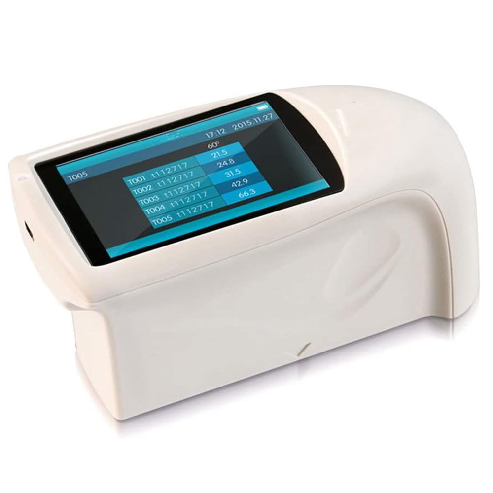 VTSYIQI 60 Degree Gloss Meter Digital Glossmeter with Measurement Range 0~1000GU Large Touch Screen Operation Errors ±1.5 ± 1.5% 60° Angle for Semi Gloss Errors ±1.5 ± 1.5% for Plastic Paper Hardware Industries Etc