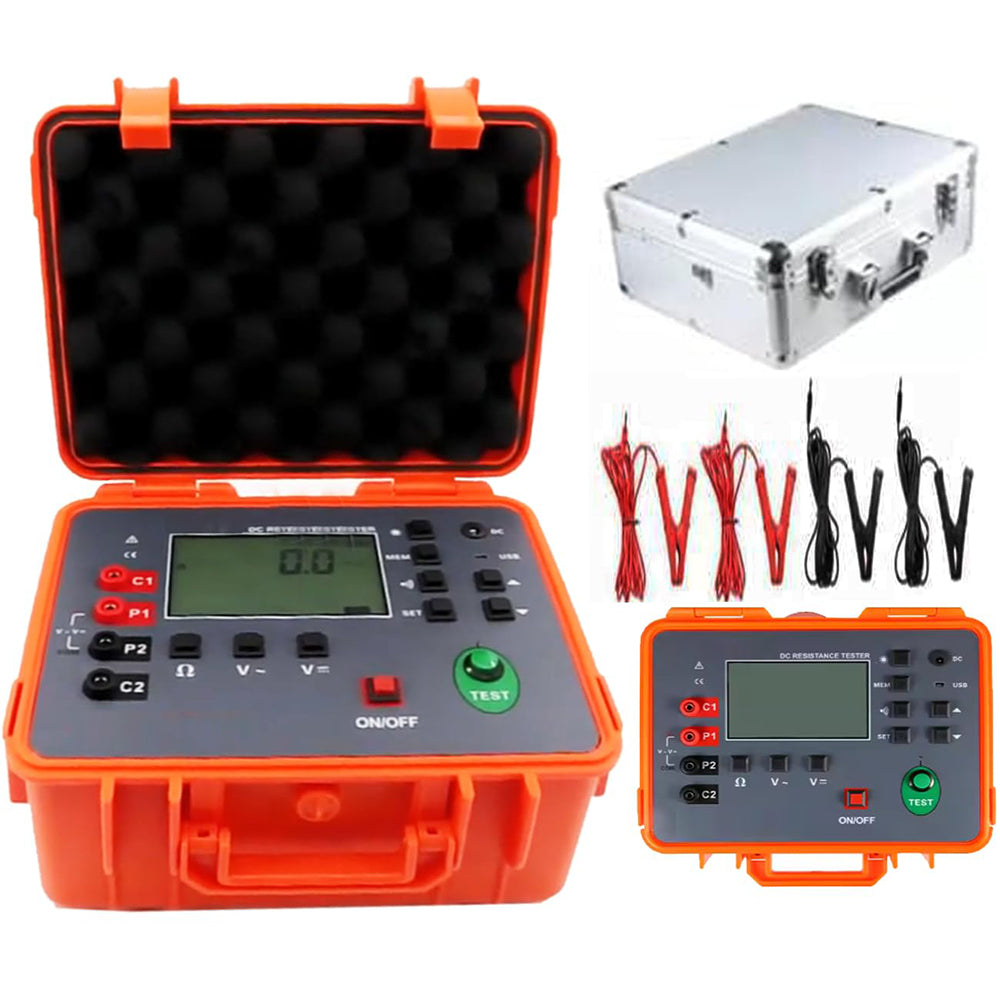 VTSYIQI Digital Equipotential Tester Equipotential Bonding Resistance Tester with DC Voltage Range 0.0V~1000V AC Voltage Range 0.0V~750V DC Resistance Range 0.0001Ω~30.00KΩ Test Current ≥1A IEC61010-1 Standard Four Wire Test Method