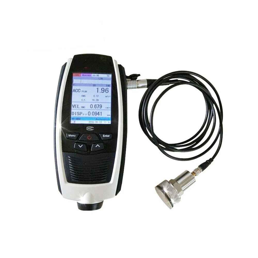 VTSYIQI Vibrometer Portable Vibration Meter Tester with Frequency Range Acceleration10Hz~10kHz Velocity 10Hz~1kHz Displacement 10Hz~500Hz Measure Range Acceleration(0.1~392) m/s Velocity(0.01~80) cm/s Displacement(0.001~10) mm