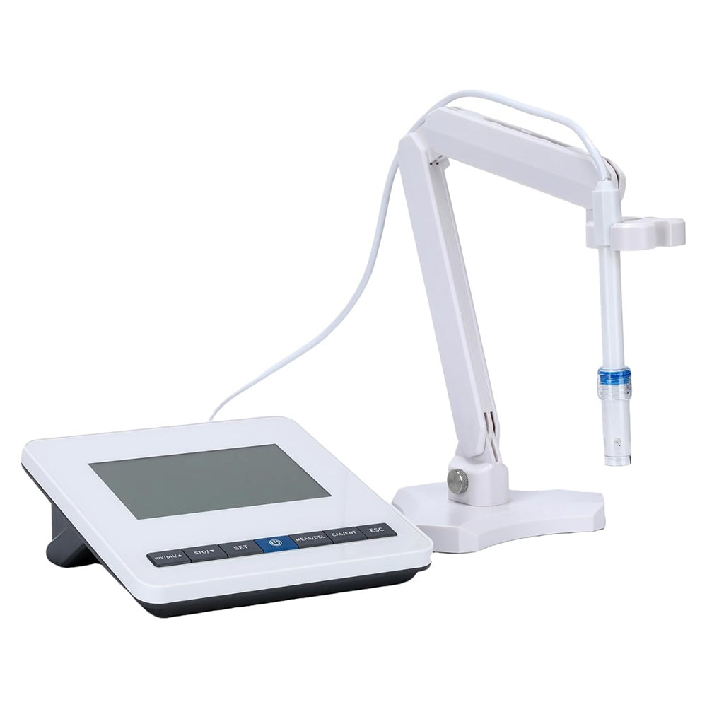 VTSYIQI Lab Benchtop pH Meter with 3 Points Calibration PH Buffer Powder Automatic/Manual Temperature Compensation 50 Sets Data Storage mV Measuring Range -1999~1999mV pH Measuring Range -2.00~18.00pH Auto-Shut Off Function