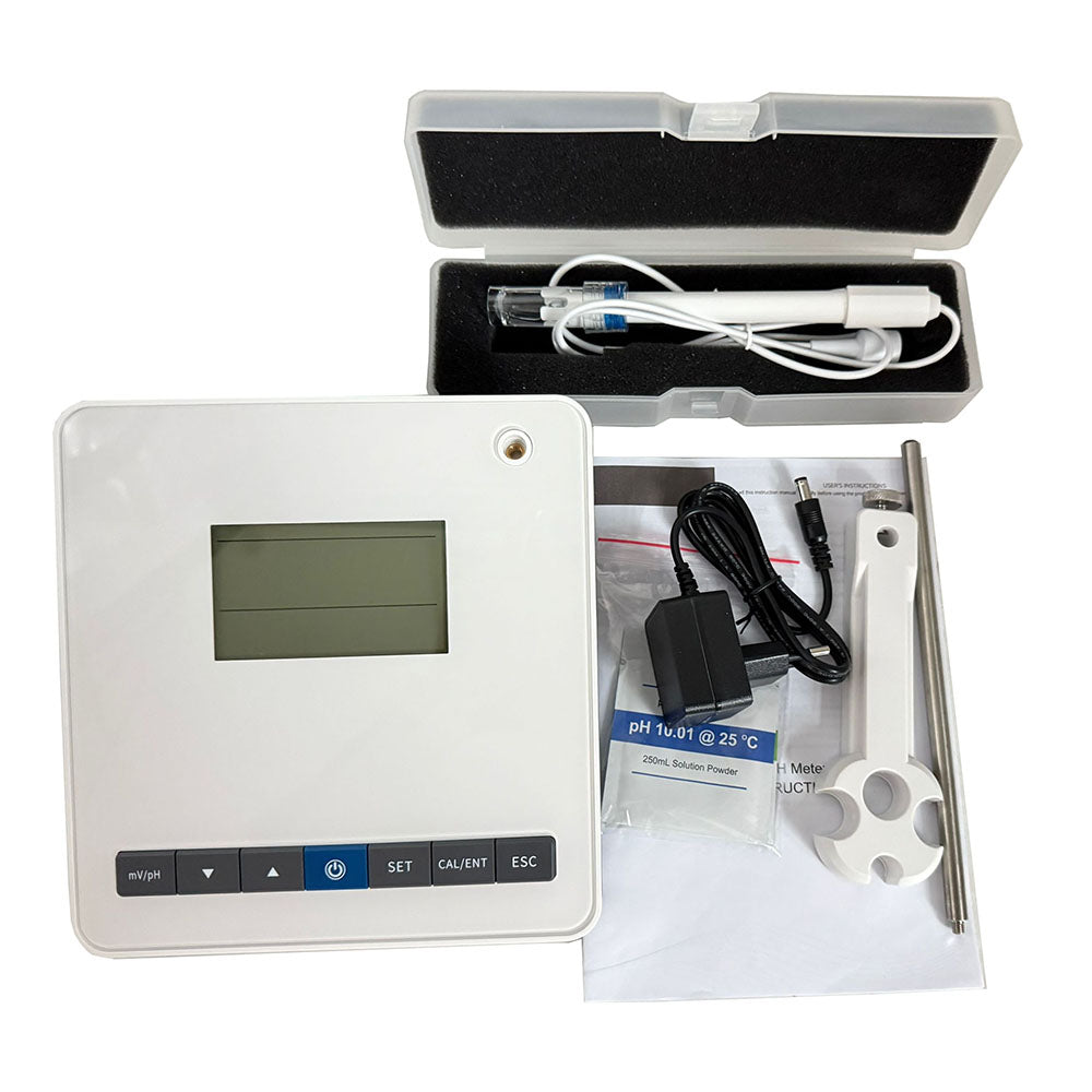 VTSYIQI Lab Benchtop pH Meter Benchtop PH Tester with PH Buffer Powder Balanced /Continuous Measurement Mode 4-inch LCD Display 2 Points Calibration mV Measuring Range -1599~1599mV pH Measuring Range 0.00~14.00pH Manual Temperature Compensation