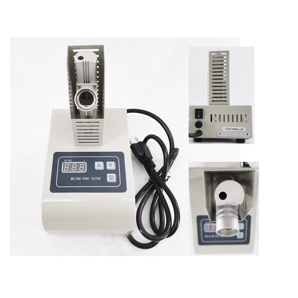 VTSYIQI Laboratory Melting Point Apparatus Melting Point Testing Machine with Temperature Rise Rate 1.0 2.0 4.0 6.0℃/min Melting Point Test Range 50 to 300°C for Test the Melting Point of Reagents Fragrances Dyes