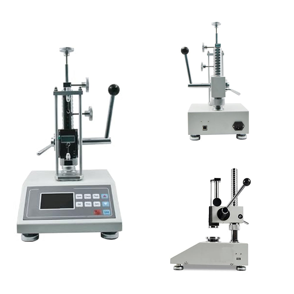 VTSYIQI 10N Spring Tester Spring Tension and Compression Meter with Maximum Test Machine Load 10N/1KG/2.2Lb Resolution 0.001N Measurable Maximum Free Length of Spring 80mm for Measuring the Stretches and Compression Distortion Value of Spring
