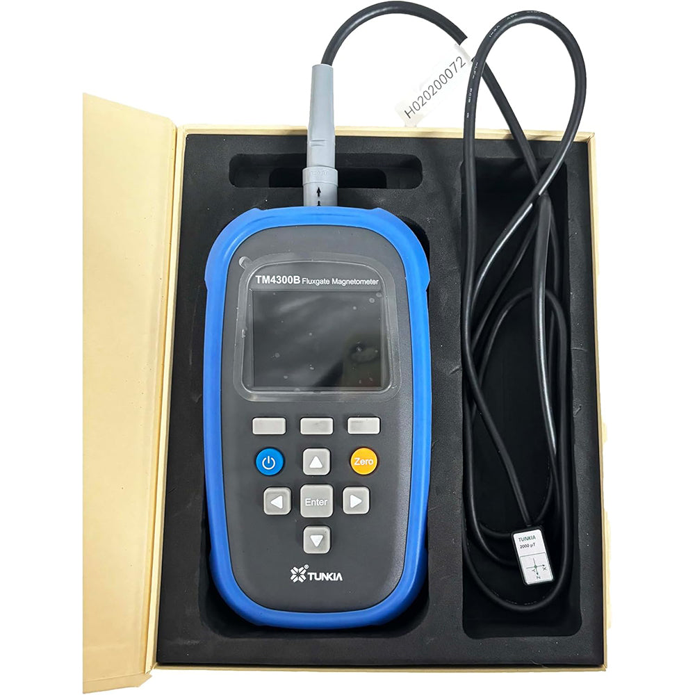 VTSYIQI Triaxial Fluxgate Magnetometer Handheld Triaxial Fluxgate Magnetometer with Range 0 to 1000μT Accuracy 2% Resolution 100nT Magnetic Measurement Data Storage for Measuring Low Magnetic Field