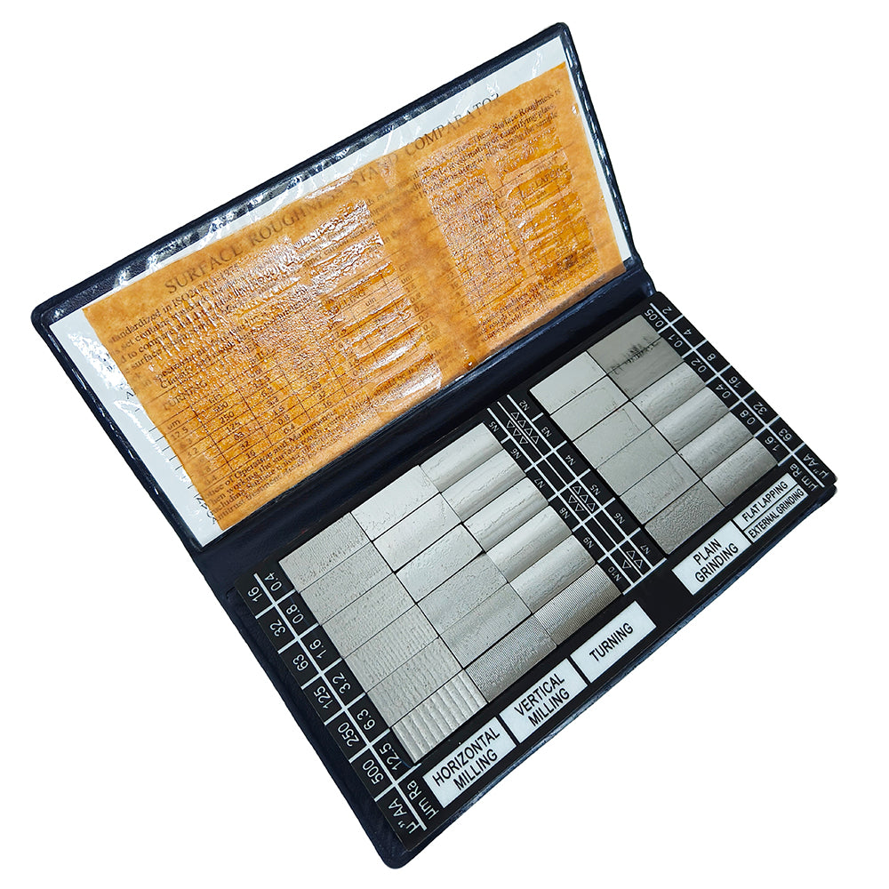 VTSYIQI Surface Roughness Standards Set Surface Roughness Stand Comparator with 30Pcs Surface Roughness Comparators Ra0.05-12.5um 45 Super Carbor Steel for Surface Roughness Gauge