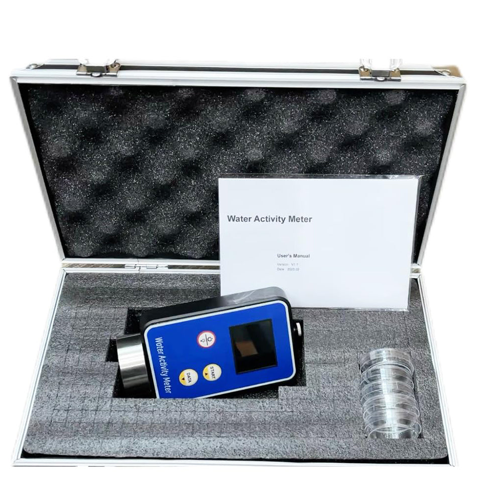VTSYIQI Portable Water Activity Tester Meter with Range 0.00-1.00aw Accuracy ±0.02aw Resolution 0.01 for using in Food Processing Feed Production Chemical and Pharmaceutical Scientific Research Experiments and Other occasions