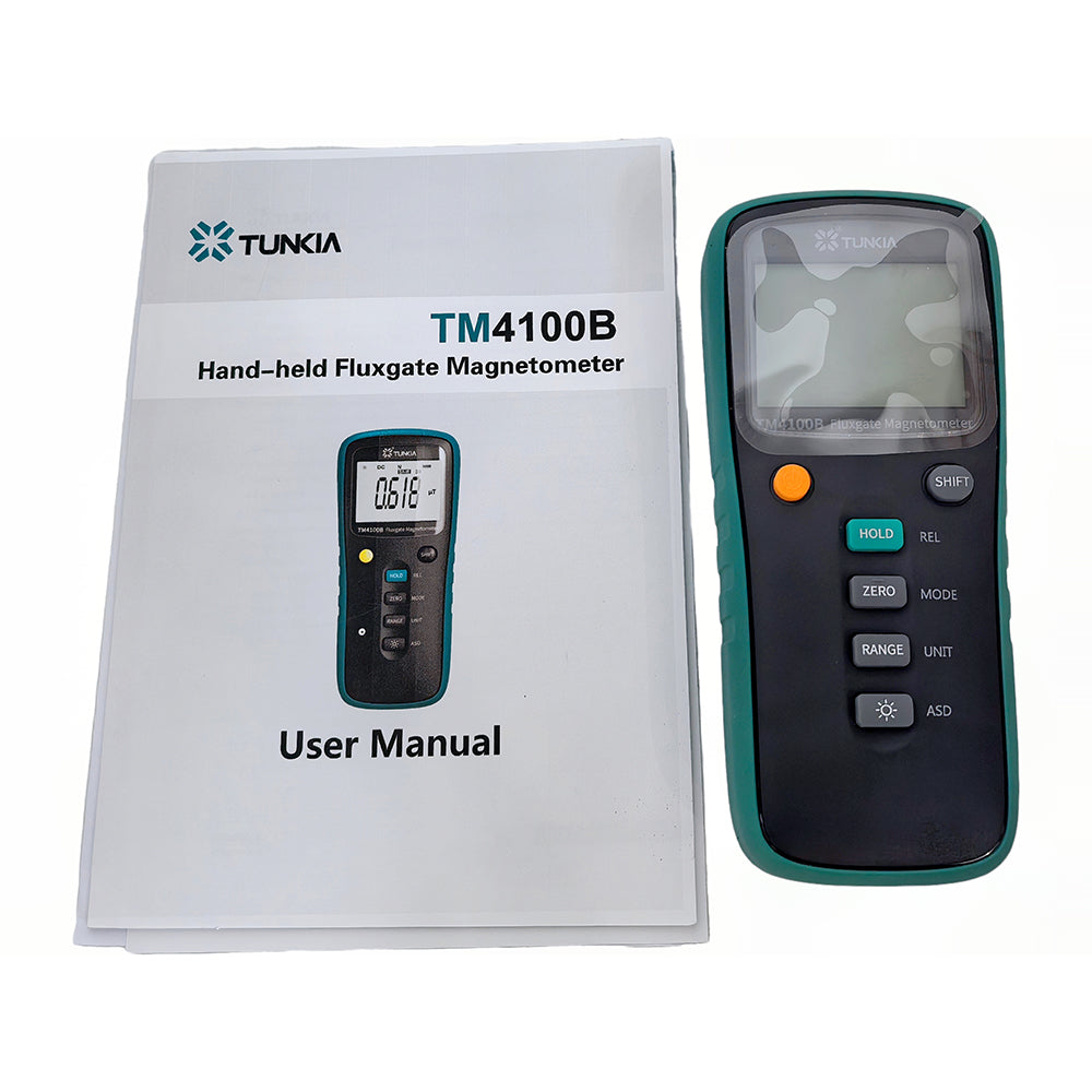 VTSYIQI Handheld Single Axis Fluxgate Magnetometer Digital Fluxgate Magnetometer with Measuring Range 0~2000μT Accuracy 2%μT mG Unit Switch Single-axis Fluxgate Sensor USB Interface for Fragmentation Processing Security Check