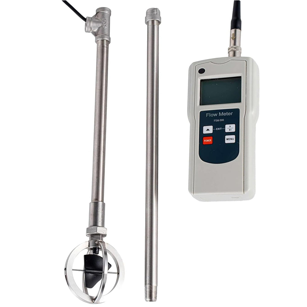 VTSYIQI River Velocity Meter Water Speed Meter Flow Rate Tester with LCD Display Pole Positioning Measurement Method Speed Range 0.01-5.00 m/s Temperature Range -10 ° C-50° C