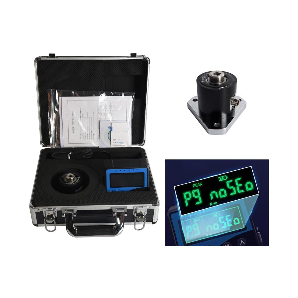 VTSYIQI Torque Wrench Calibration Digital Torque Wrench Calibrator for Calibrating Torque Load Cell and Testing with Torque Range 22.0~220.0N.m Three Units Nm, Kgf.cm, lbf.in. Data Storage 2000 Group Accuracy ±1% Connector Size 1/2
