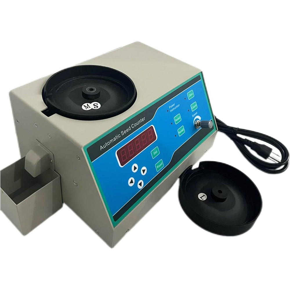 VTSYIQI Seed counting Machine Digital Seed Particle Counter with Counting Capacity Five 1~99999 2 Sample Plates Accuracy Medium and Large Particles 2/1000 Small Particles 4/1000 for Large Medium Small Seeds