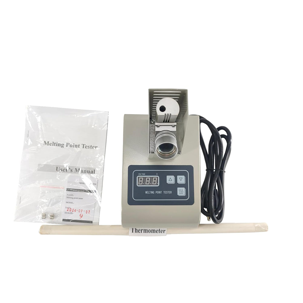 VTSYIQI Melting Point Tester Melting Point Determination Apparatus with Melting Point Test Range (50-300)°C Accuracy ±1.0℃ Digital Voltmeter Displays Standard Mercury Thermometer to Measure Temperature