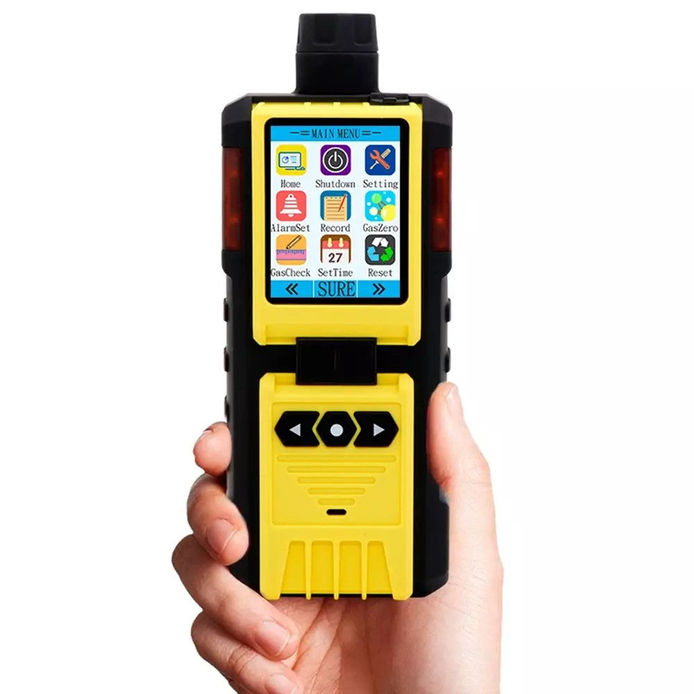 VTSYIQI C7H8 Gas Detector Methylbenzene Gas Detector with Gas Pump Sampling Method Measuring Range 0-100ppm Resolution 1ppm L-Alarm 10ppm H-Alarm 20ppm 32-bit Built-in MCU for Petroleum Chemical Environmental Metallurgy