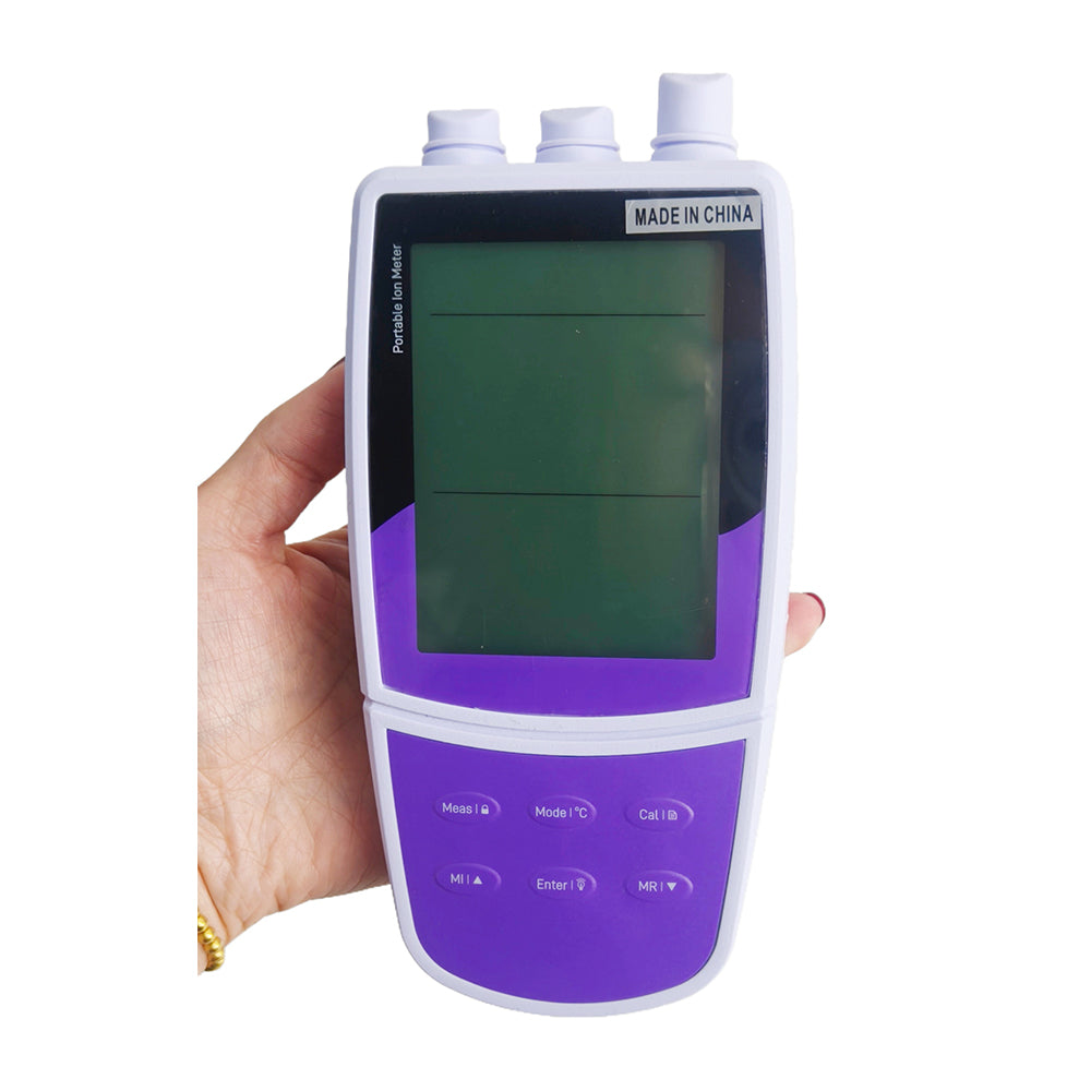 VTSYIQI Sodium Ion Meter with Calibration Fluid Range 0.002 to 69000 ppm and -1999.9 to 1999.9 mV Accuracy ±0.5% F.S. 2 to 5 Points Calibration USB Communication Interface Measurement Units ppm mg/L mol/L mmol/L