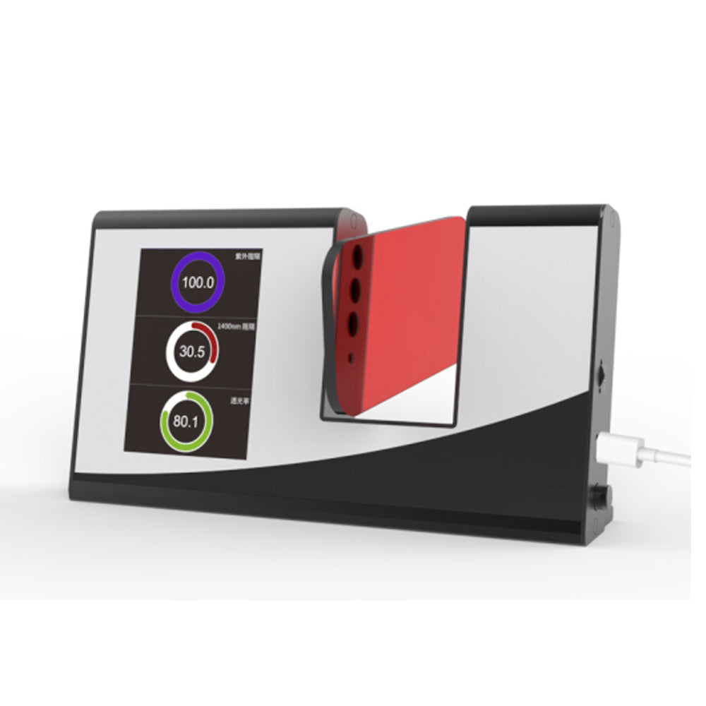 VTSYIQI Glass Light Transmission Tester Optical Transmittance Meter with Measuring Wavelength Range Visible Light 380nm-760nm Infrared Peak Wavelength 940nm Resolution 0.1% for Transmittance and Shading Coefficient of Transparent Materials