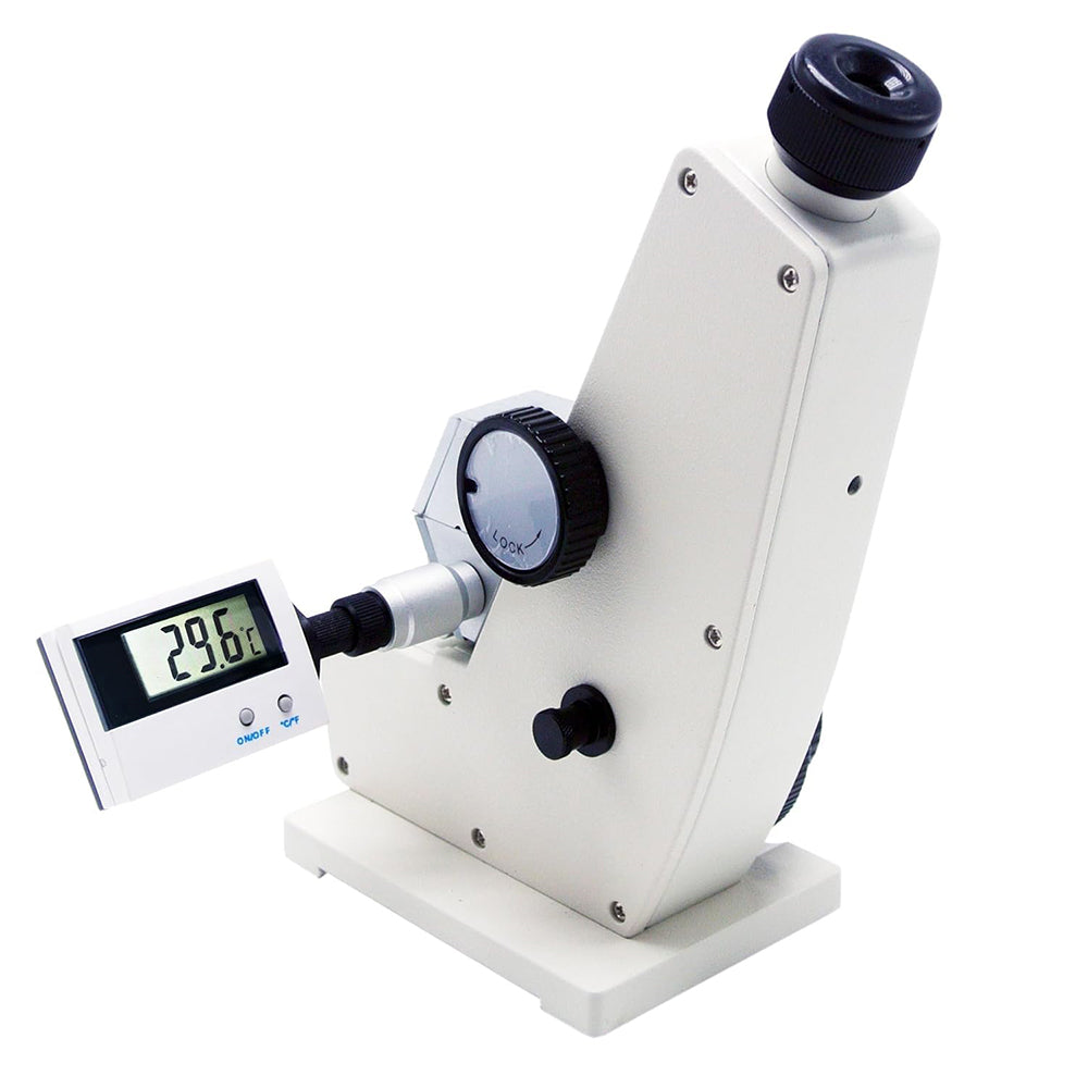 VTSYIQI ABBE Refractometer Monocular Refractometer Digital Abbe Refractometer with Refractive Index 1.3000-1.7000nD Accuracy ±0.0002 for Sugar Pharmaceutical Beverage Food