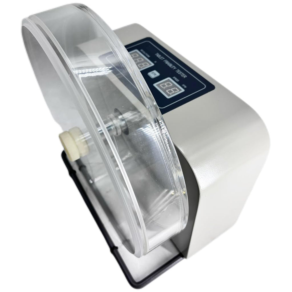 VTSYIQI Tablet Friability Tester Tablet Friability Test Apparatus with 1 Number of Turntable Cylinders Rotation Speed Range 25 RPM Inner Diameter of Turntable Cylinder Φ286mm Rotation Speed Accuracy ±1 rev/min Drug Drop Height 156MM