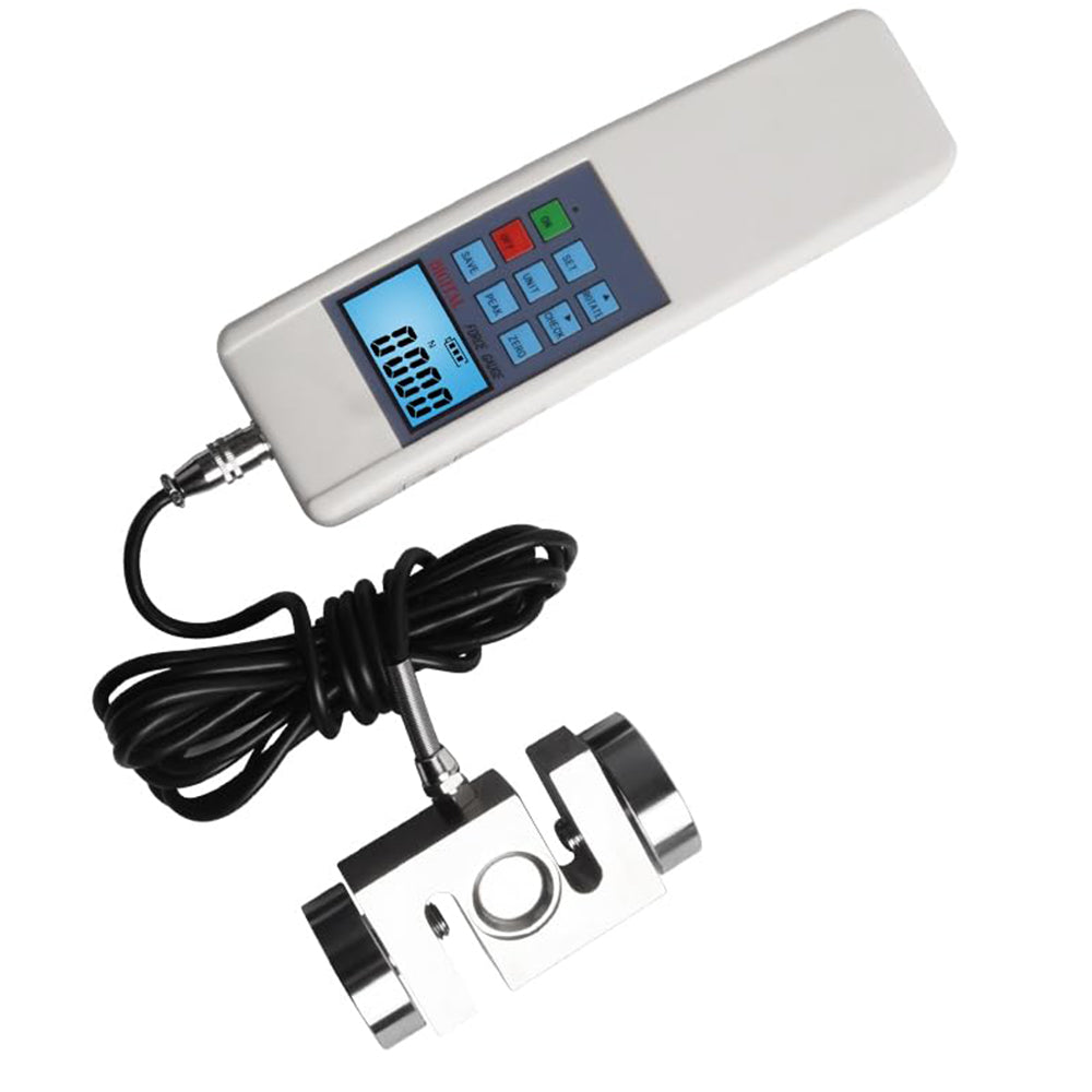 VTSYIQI Push and Pull Gauge Digital Push Pull Meter with Indication Error ±1% Peak Load Value 3000N/300kg/650Lb Load Division Value 1N/0.1kg/0.1Lb 6-Bit Large Screen Display 3 Measurement Units N Kg Lb Data Storage Function Data Output Function