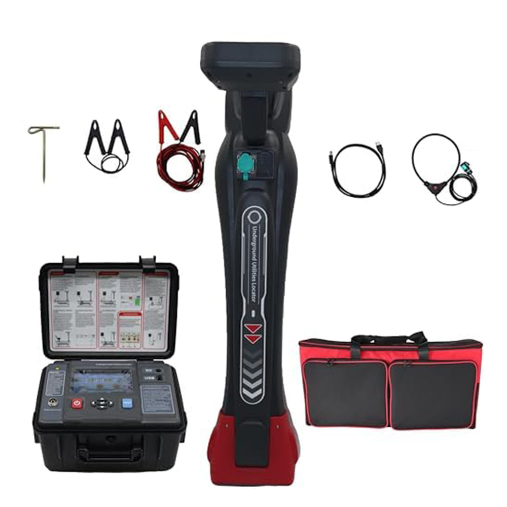 VTSYIQI Underground Utility Cable Locator Detector Path Locator with 20m Depth Accuracy ± 5% to -10% Anti-Interference Ability Transmitter Receiver Tools for Cable Identification Intelligent Cable Tracing