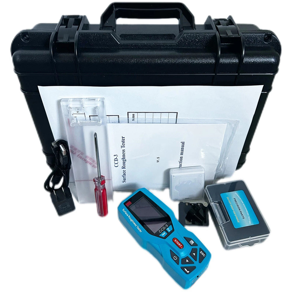 VTSYIQI Digital Surface Roughness Tester Meter Surface Roughness Gauge with Measuring Range (µm)Ra 0.005-16.000 Rz 0.02-160.00 20 Testing Parameters Indication Accuracy 0.001μm Sample Length 0.25 0.80 2.50mm