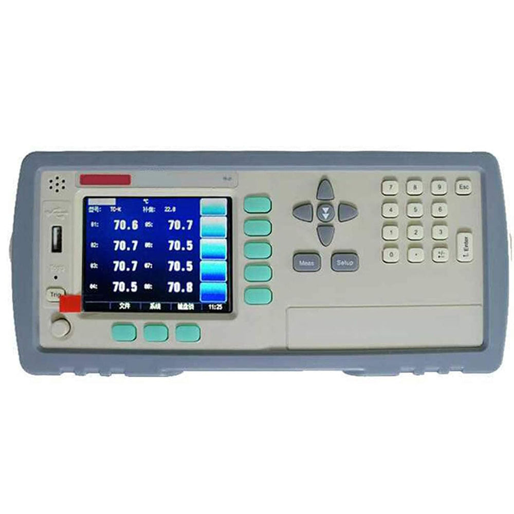 VTSYIQI 16 Channel Temperature Data Logger Multi-Channel Temperature Data Logger Recorder with USB RS232C Interface Range -200℃ to 1800℃ TFT True Color LCD Display Thermocouple J/K/T/E/S/N/B/R Resolution 0.1℃