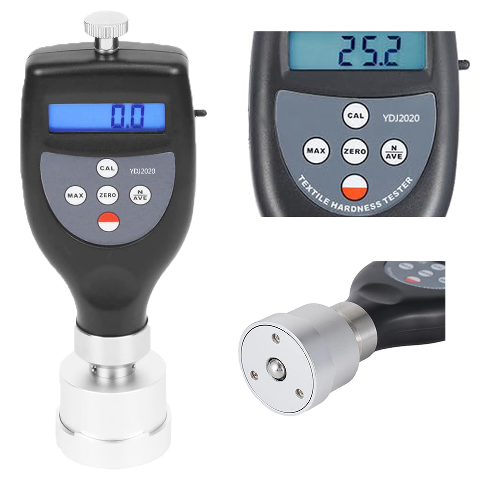 VTSYIQI Yarn Package Hardness Tester Portable Textile Hardness Tester with Indenter Ball 10mmΦ Display Range 0-100H (Hardness Graduation Marks) Resolution 0.1H Depth Of Indentation 0-2.5mm for Textile Bobbin Beam Spool Cones Dye Package