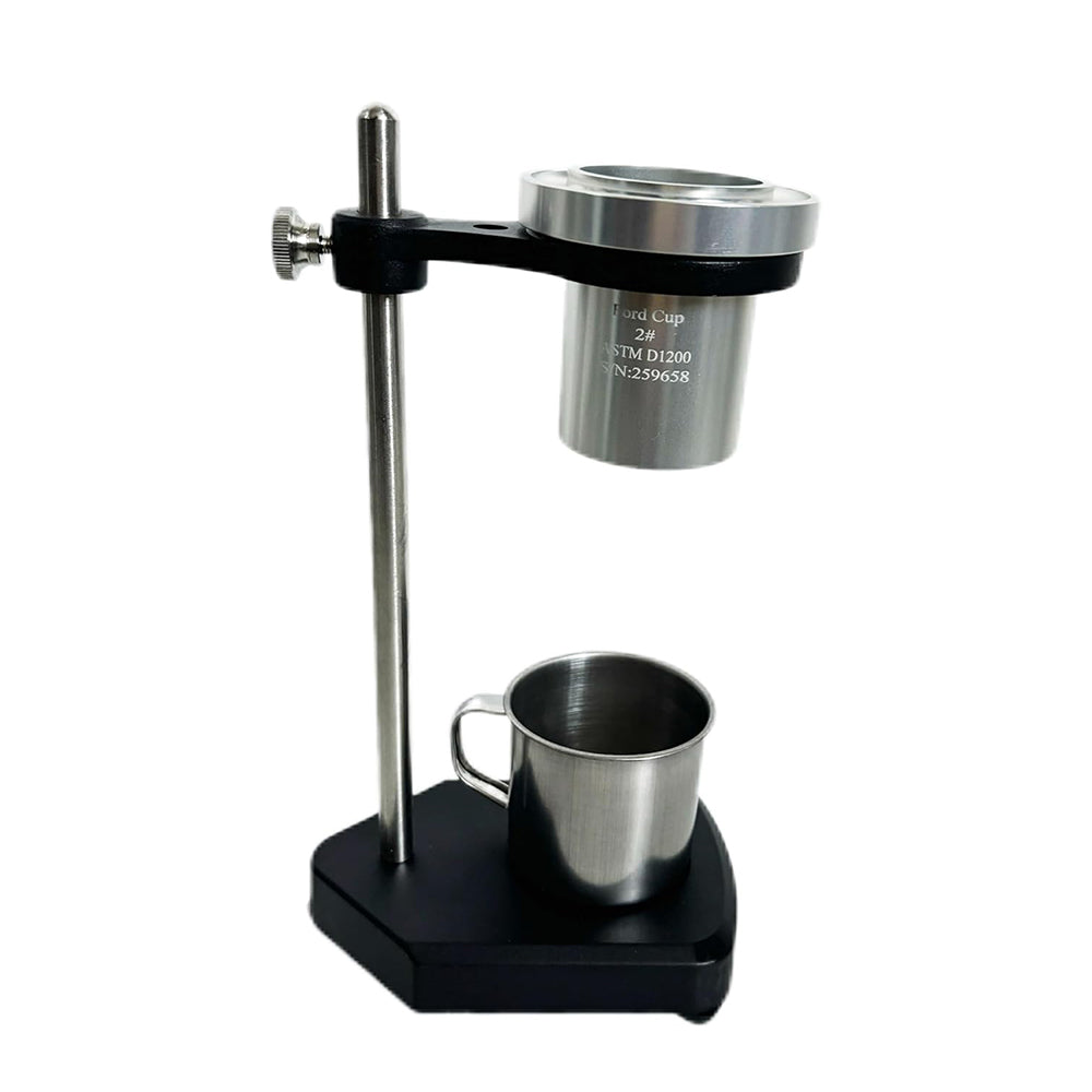 VTSYIQI Viscosity Cup No.2 Ford Cup with Stand Hole Diameter 2.80 mm ASTM D 1200 Standard Measuring Range 25-120 CST Outflow Time 25-105 sec for Measuring Thinned Oils Mixed Paints Varnishes
