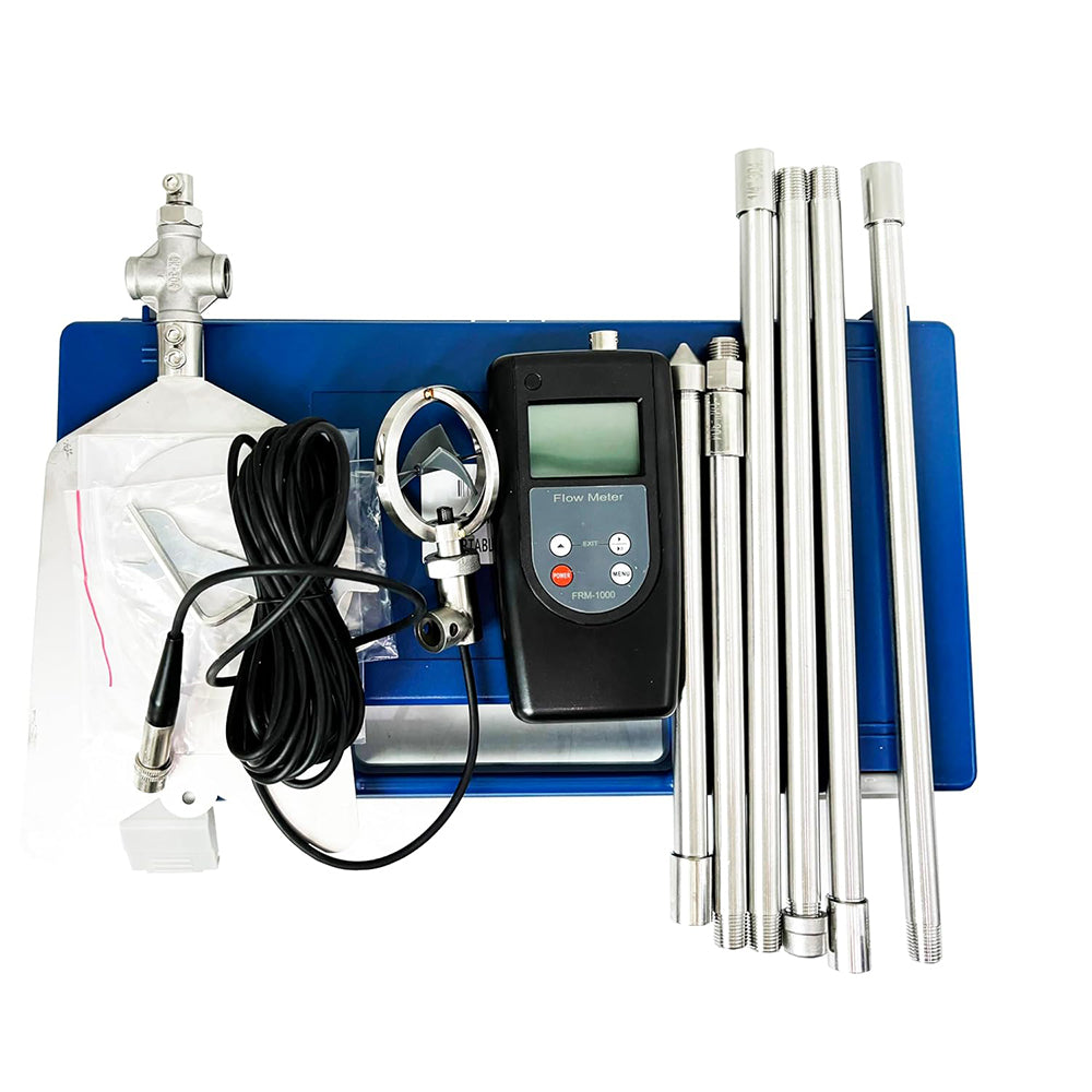 VTSYIQI Flow Speed Meter Stream Velocity Tester with Measurement Error ≤1. 5% Speed Range 0.01-10.00 m/s LED Backlight Pole Positioning Measurement Method for Measuring Open Channels and Partially Filled Pipes