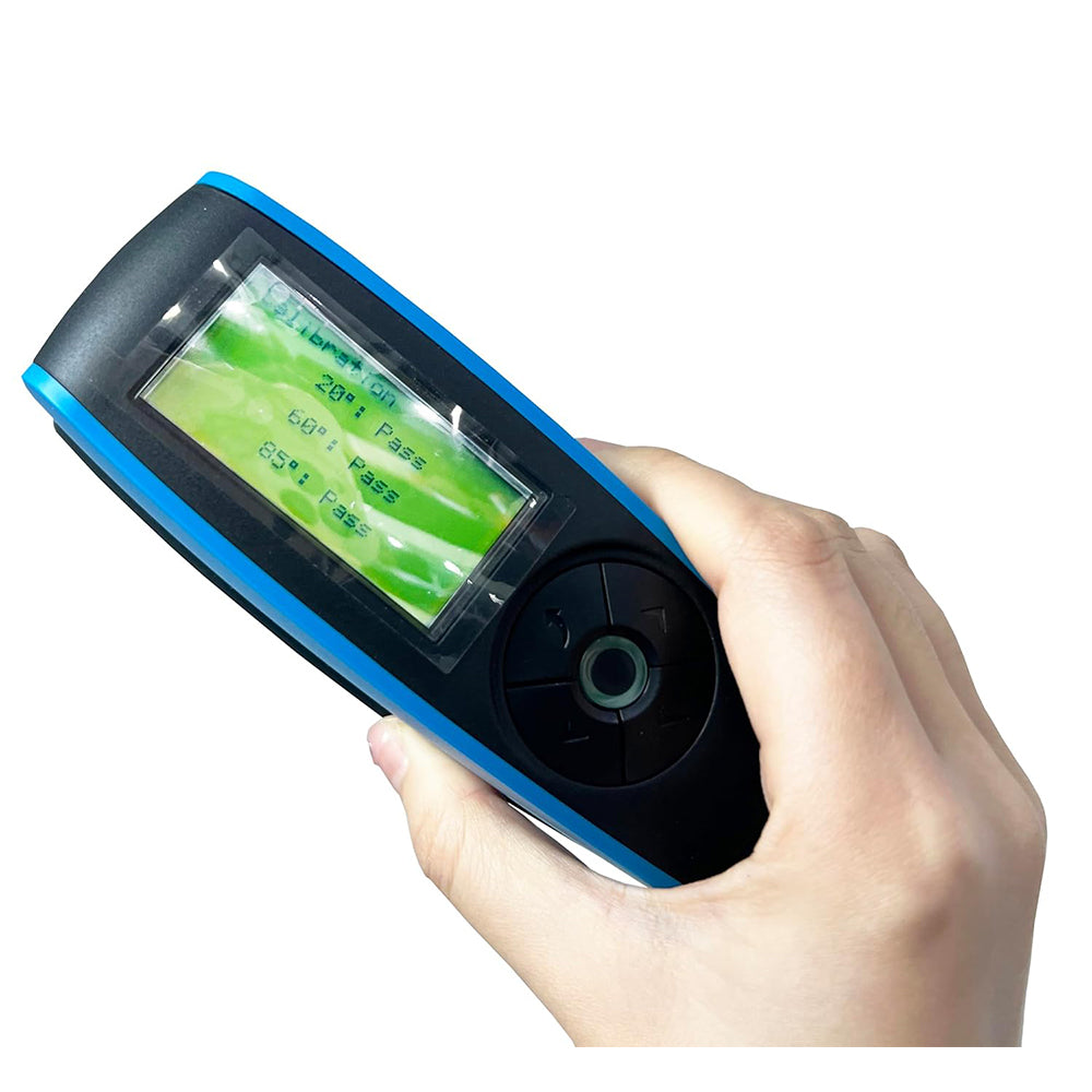 VTSYIQI 20/60/85° Gloss Meter Tri-angle Gloss Meter with Repeatability 0~100GU:±0.2GU;100~2000GU:±0.2%GU Division Value 0.1GU Measuring Time 0.5S Save Over 35000 Data Measurement Range 20°:0-2000GU;60°:0-1000GU;85°:0-160GU