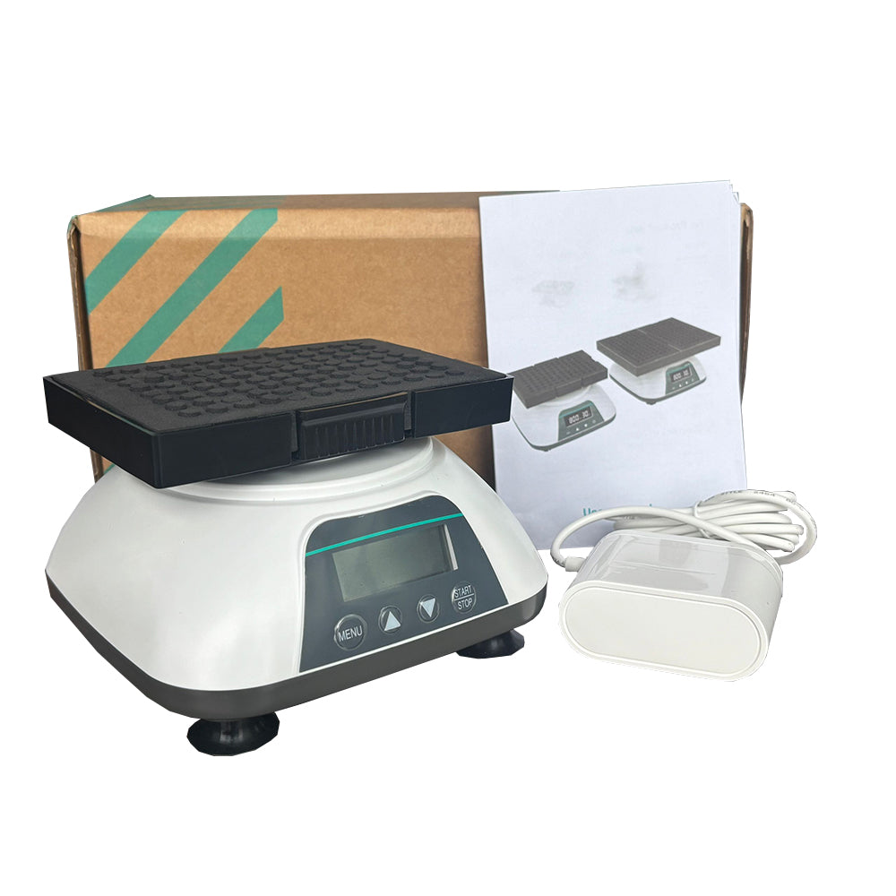VTSYIQI Microplate Oscillator Microplate Mixer with RPM Range 100 to 1200rpm RPM Increment 10rpm Horizontal Gyration Amplitude 4mm Brushless Motor Digital Display for Cell and Molecular Biology Microbiology Immunology and Other Fields