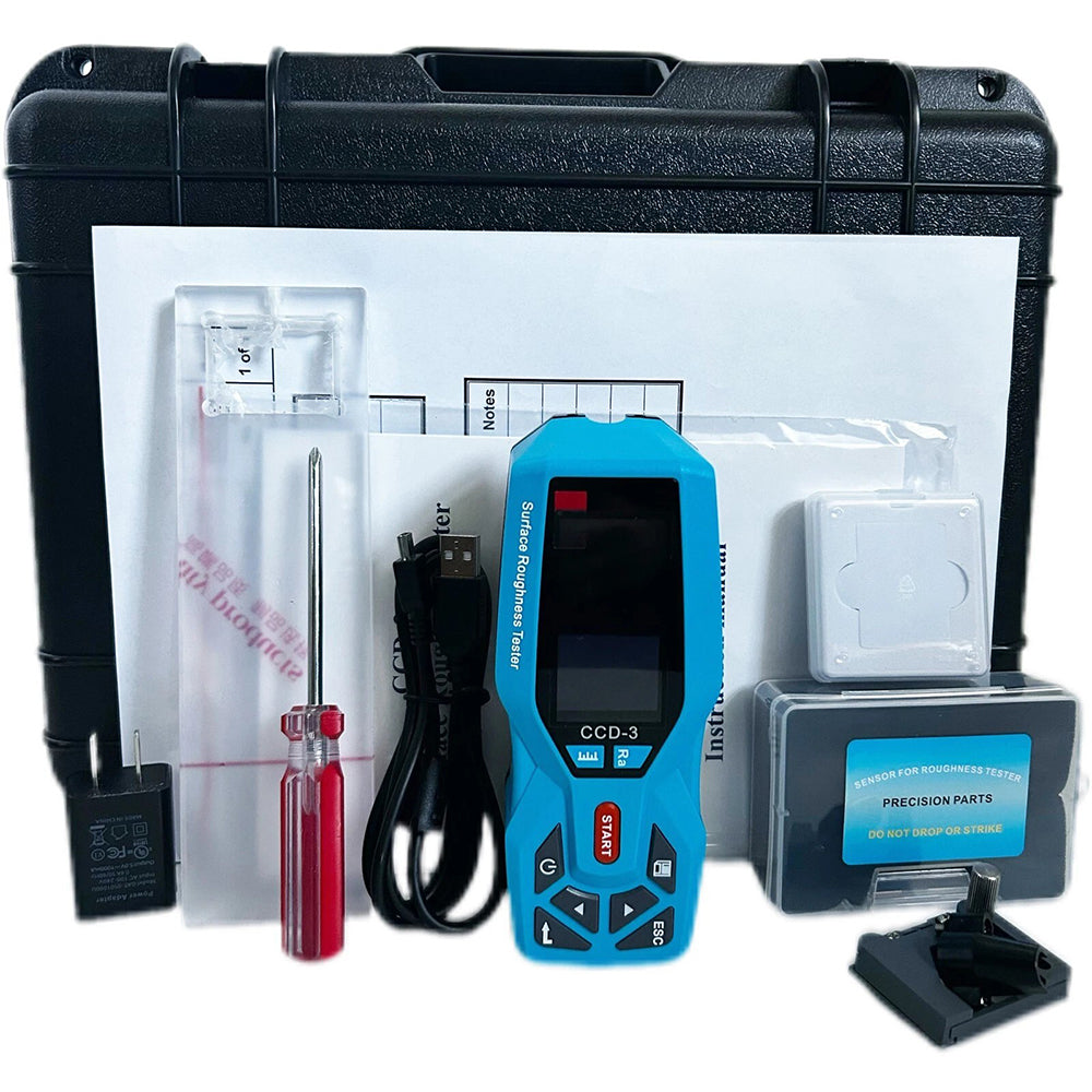 VTSYIQI Surface Roughness Tester Professional Profilometer Measurement Instrument with 20 Parameters Range Ra Rz Real-time Clock Settings Display