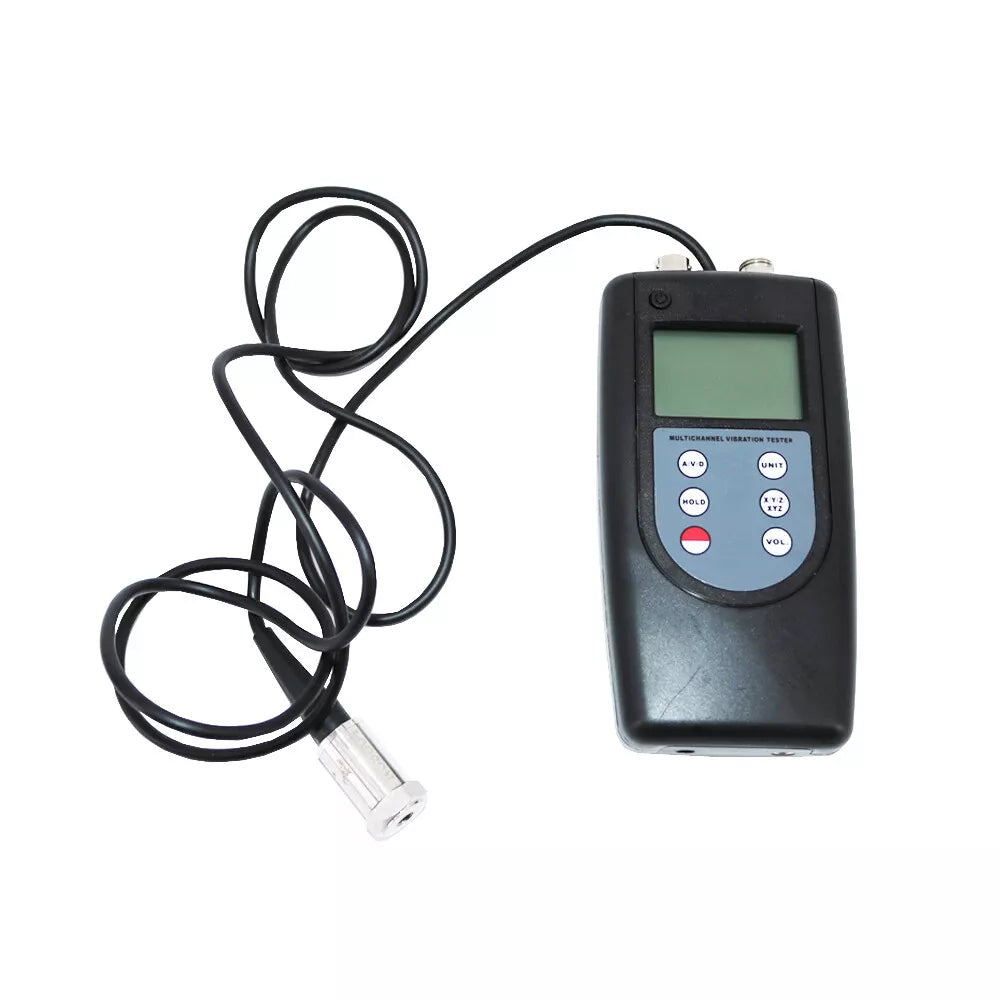 VTSYIQI 3-Channel Vibration Tester Meter Analyzer for Measuring Periodic Motion to Check the Imbalance and Deflecting of Moving Machinery with Accuracy 5% of Reading+2 Digits 3 Piezoelectric Transducers