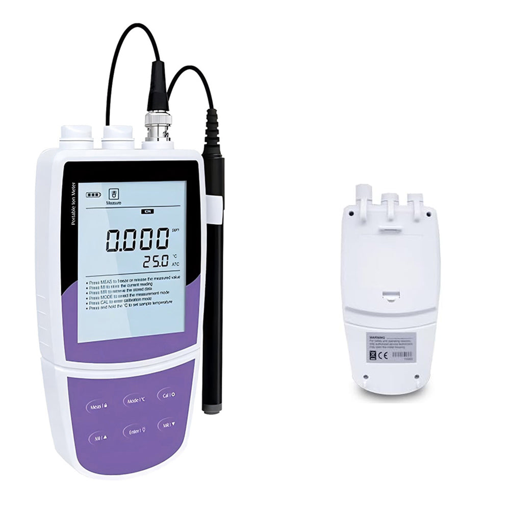 VTSYIQI NH4 Ion Meter Portable Ammonium Ion Meter with Resolution 0.001 0.01 0.1 1 Automatic Calibration Fluid Range 0.1 to 18000 ppm Accuracy±0.5% F.S. USB Communication Interface 2 to 5 Points Calibration for Testing Ammonium Ion